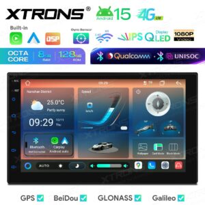 Xtrons 7-Zoll-Universal-Doppel-DIN-Android-Autoradio mit Navigationssystem UNISOC 7865, 8+128 GB, Dual-Bluetooth, QLED-Bildschirm, 4G, AKM DSP – Bild 3