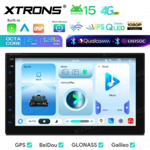 Xtrons 7-Zoll-Universal-Doppel-DIN-Android-Autoradio mit Navigationssystem UNISOC 7865, 8+128 GB, Dual-Bluetooth, QLED-Bildschirm, 4G, AKM DSP – Bild 4