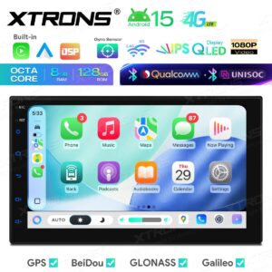 Xtrons 7-Zoll-Universal-Doppel-DIN-Android-Autoradio mit Navigationssystem UNISOC 7865, 8+128 GB, Dual-Bluetooth, QLED-Bildschirm, 4G, AKM DSP – Bild 9