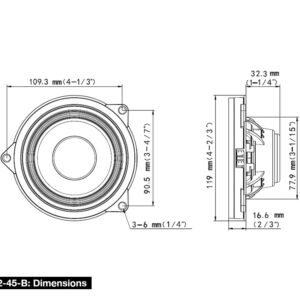 Alternative view of Alpine DP2-45-B 12 cm 2-Wege-Koaxial-Lautsprecher BMW 3er/4er H.A.M.R.-Sicke