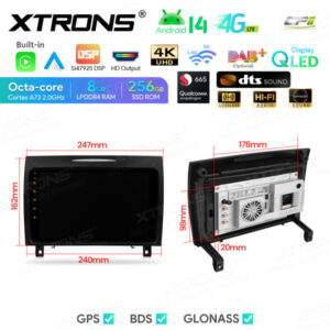Android Autoradio Xtrons für Mercedes-Benz SLK R171 8/256 GB – IQP94M350P-11 CPII