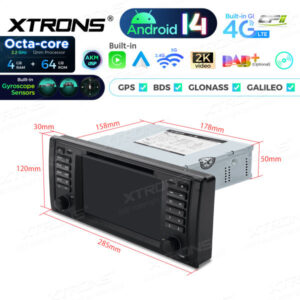 Android Autoradio Xtrons für BMW 5er E39 4/64 GB – PX7439BGS-10 CPII