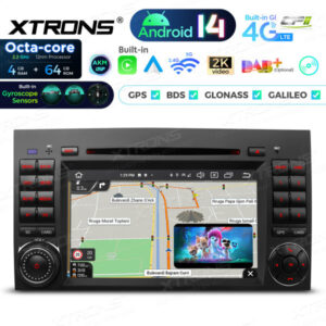 Android Autoradio Xtrons für Mercedes-Benz & Volkswagen 4/64 GB – PX74M245GS-06 CPII