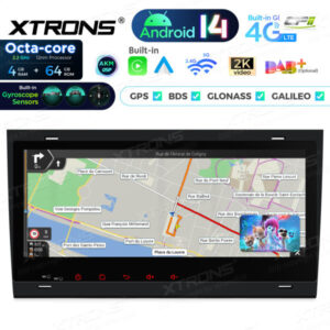 Android Autoradio Xtrons für Audi A4/Seat Exeo 4/64 GB – PX84AA4LHGS-07 CPII