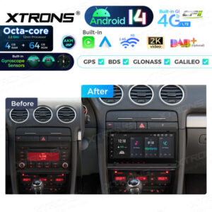 Android Autoradio Xtrons für Audi A4/Seat Exeo 4/64 GB – PX84AA4LHGS-13 CPII