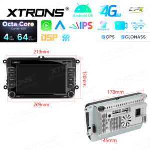 Android Autoradio Xtrons für Volkswagen/Skoda/Seat 4/64 GB – ID70MTVL-10 CPII