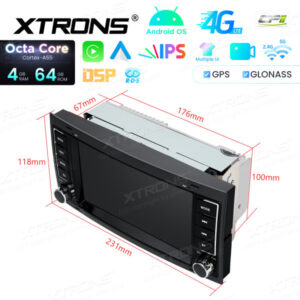 Android Autoradio Xtrons für Volkswagen Touareg 4/64 GB – ID70TRVL-10 CPII