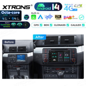 Android Autoradio Xtrons für BMW/Rover/MG 4/64 GB – PX7446BGS-12 CPII