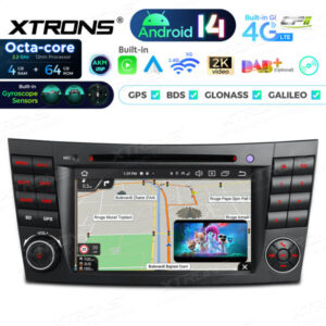 Android Autoradio Xtrons für Mercedes-Benz W211, W219 4/64 GB – PX74M211GS-06 CPII