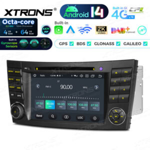 Android Autoradio Xtrons für Mercedes-Benz W211, W219 4/64 GB – PX74M211GS-08 CPII