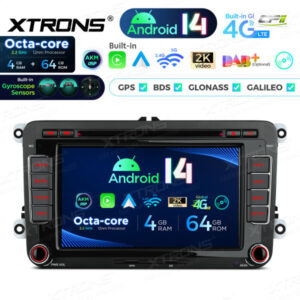 Android Autoradio Xtrons für Volkswagen/Skoda/Seat 4/64 GB – PX74MTVGS-03 CPII