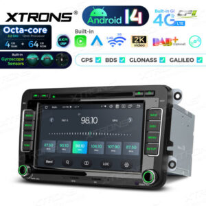 Android Autoradio Xtrons für Volkswagen/Skoda/Seat 4/64 GB – PX74MTVGS-08 CPII