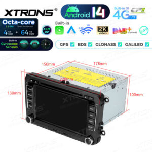 Android Autoradio Xtrons für Volkswagen/Skoda/Seat 4/64 GB – PX74MTVGS-10 CPII