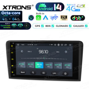 Android Autoradio Xtrons für Audi A3, S3, RS3 4/64 GB – PX84A3ALDABGS-09 CPII