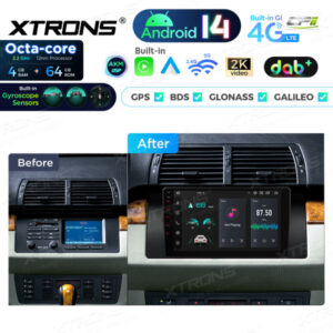 Android Autoradio Xtrons für BMW X5 E53 4/64 GB – PXP9453BGDAB-13 CPII