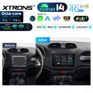 Android Autoradio Xtrons für Jeep Renegade 4/64 GB – PXP94RGJGDAB-13 CPII