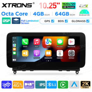 Android Autoradio Xtrons für Mercedes-Benz C-Klasse W204 4/64 GB – QAMS1440M12C40-04 CPII