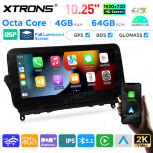 Android Autoradio Xtrons für Mercedes-Benz C-Klasse W204 4/64 GB – QAMS1440M12C40-06 CPII