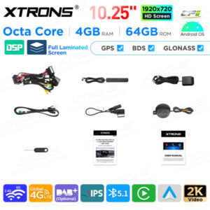 Android Autoradio Xtrons für Mercedes-Benz C-Klasse W204 4/64 GB – QAMS1440M12C40-13 CPII
