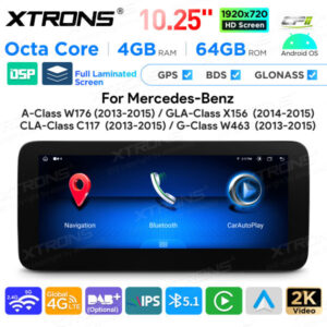 Android Autoradio Xtrons für Mercedes-Benz CLS-Klasse C218/W218 4/64 GB – QAMS1445M12CLS-01 CPII