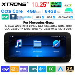 Android Autoradio Xtrons für Mercedes-Benz CLS-Klasse C218/W218 4/64 GB – QAMS1445M12CLS-03 CPII