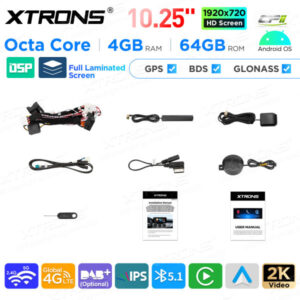 Android Autoradio Xtrons für Mercedes-Benz CLS-Klasse C218/W218 4/64 GB – QAMS1445M12CLS-13 CPII