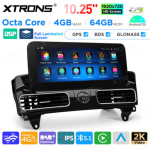 Android Autoradio Xtrons für Mercedes-Benz ML-Klasse / GL-Klasse X166 4/64 GB – QAMS1445M12ML45-07 CPII
