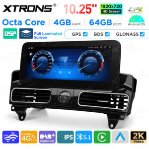 Android Autoradio Xtrons für Mercedes-Benz ML-Klasse / GL-Klasse X166 4/64 GB – QAMS1445M12ML45-09 CPII