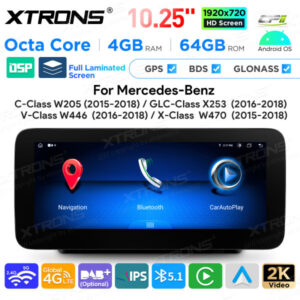 Android Autoradio Xtrons für Mercedes-Benz W205, X253, W446, W470 4/64 GB