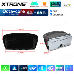 Android Autoradio Xtrons für BMW 3er/5er CIC 4/64 GB – QDB8060CI-10 CPII