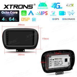 Android Autoradio Xtrons für Fiat 500 4/64 GB – IDP9050XF-10 CPII