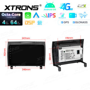 Android Autoradio Xtrons für Mercedes-Benz R171 4/64 GB – IDP90M350-10 CPII