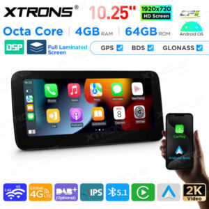 Android Autoradio Xtrons für Mercedes-Benz B-Klasse W246 4/64 GB – QAMS1445M12BR-06 CPII
