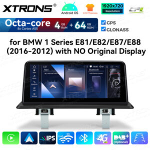 Android Autoradio Xtrons für BMW 1er LHD 4/64 GB – QDB1087UNL-01 CPII