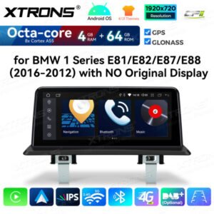 Android Autoradio Xtrons für BMW 1er LHD 4/64 GB – QDB1087UNL-03 CPII