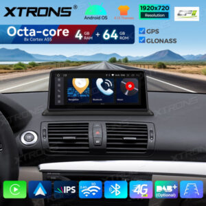 Android Autoradio Xtrons für BMW 1er LHD 4/64 GB – QDB1087UNL-13 CPII