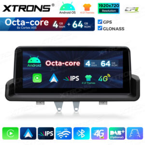 Android Autoradio Xtrons für BMW 3er E90 E91 E92 E93 4/64 GB – QDB1090UNR-03 CPII