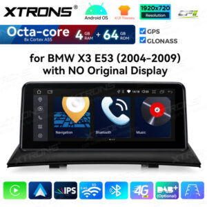 Android Autoradio Xtrons für BMW X3 E83 LHD 4/64 GB – QDB10X3UNL-02 CPII