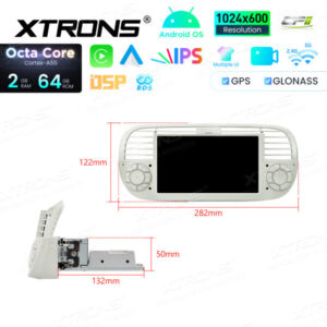 Android Autoradio Xtrons für Fiat 500 (2007-2015) 2/64 – IDS7050FLC-09 CPII