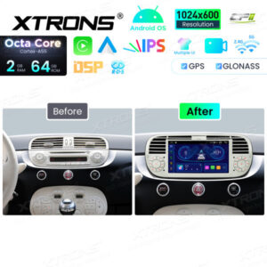 Android Autoradio Xtrons für Fiat 500 (2007-2015) 2/64 – IDS7050FLC-12 CPII