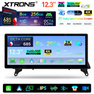 Xtrons Android Autobildschirm für BMW X5 E70/X6 E71 CCC-System 8/256 GB – QWBX24CCB12X5L-06 CPII