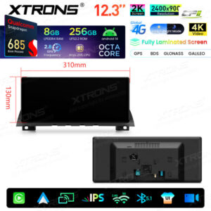 Xtrons Android Autobildschirm für BMW 7er F01/F02 CIC-System 8/256 GB – QWBX24CIB12SV-15 CPII