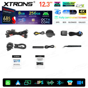 Xtrons Android Autobildschirm-Upgrade für BMW X5 E70/X6 E71 CIC-System 8/256 GB – QWBX24CIB12X5L-14 CPII