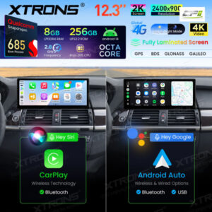 Xtrons Android Autobildschirm-Upgrade für BMW X5 E70/X6 E71 CIC-System 8/256 GB – QWBX24CIB12X5L-16 CPII