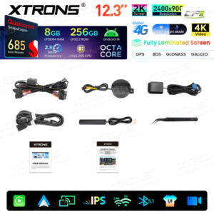 Xtrons Android Autobildschirm Upgrade für BMW 7er F01/F02 NBT-System 8/256 GB – QWBX24NB12SV-14 CPII