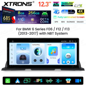 Xtrons Android Autobildschirm Upgrade für BMW 6er F06/F12/F13 NBT-System 8/256 GB – QWBX24NB12SX-03 CPII