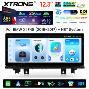 Android Autoradio Xtrons Infotainmentsystem für BMW X1 F48 NBT-System 8/256 GB – QWBX24NB12X1N-03 CPII