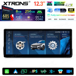 Xtrons Android-Autobildschirm-Upgrade für BMW 3er E90/E91/E92/E93/M3 8/256 GB – QWBX24UMB12E90L-04 CPII