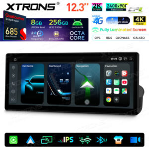 Xtrons Android-Autobildschirm-Upgrade für BMW 3er E90/E91/E92/E93/M3 8/256 GB – QWBX24UMB12E90L-11 CPII