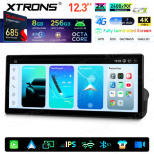 Xtrons Android-Autobildschirm-Upgrade für BMW 3er E90/E91/E92/E93/M3 8/256 GB – QWBX24UMB12E90L-12 CPII